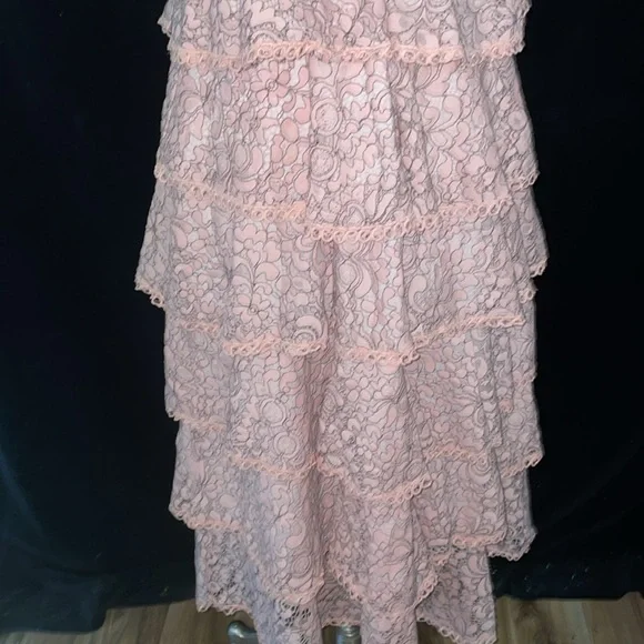 ❤️ LE Lined Maxi Dress measurements in pictures peach lace/wedding dress? - Picture 3 of 16